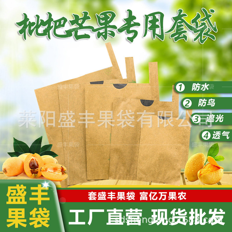 [Shengfeng] loquat mango special paper bag high-end fruit protective bag bird insect-proof single double-layer fruit bag