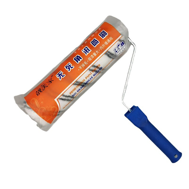 9 pulgadas poliéster doble barra gris cepillo rodante recubrimiento de látex cepillo de tambor de fibra química producción directa