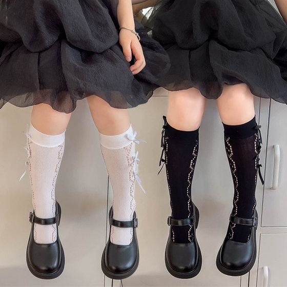 Girls' Lolita socks summer thin stockings Korean bow lace love Princess socks factory wholesale