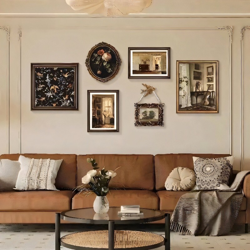 French-Style Hanging Paintings, American Retro Decorative Paintings, Living Room Sofa Background Wall Paintings, Vintage Niche Art Dining Room Set French-Style Hanging Paintings, American Retro Decorative Paintings, Living Room Sofa Background Wall Paintings, Vintage Niche Art Dining Room Set