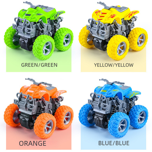 Baby toy infant children's four-wheel drive inertia stunt off-road car model boys' toy car wholesale from street stalls