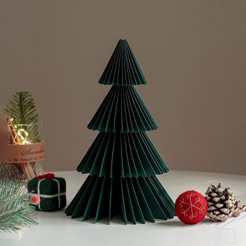 Decoraciones de Navidad, adornos de árbol de Navidad, colgantes de Navidad plegables, adornos de árbol de Navidad, árbol de mesa, árbol de Navidad
