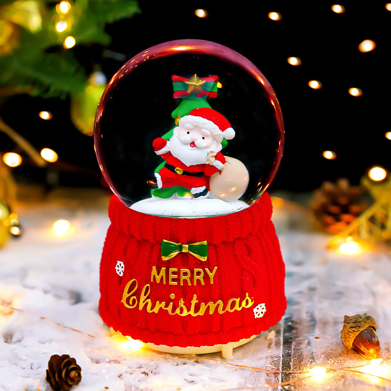 Nuevos regalos de Navidad luminosos bolas de cristal de nieve de agua decoraciones de Navidad al por mayor transfronterizas regalos para niños