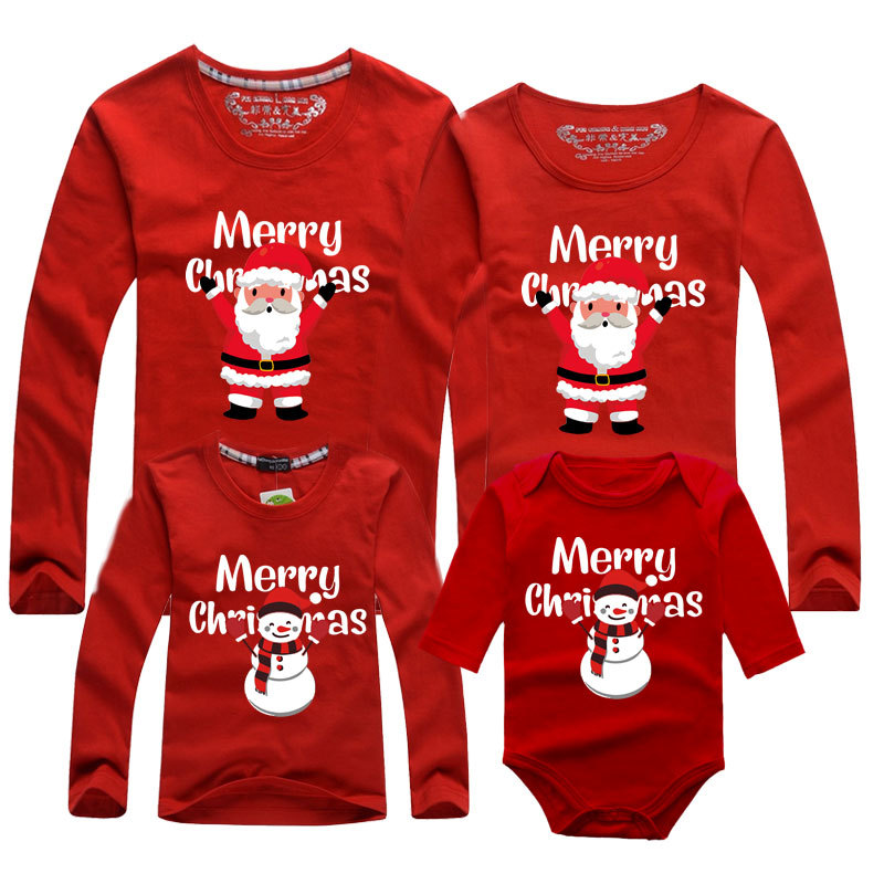 2022B navidad de manga larga nueva ropa para padres e hijos ropa para niños pareja hombres y mujeres de manga larga camiseta mono mameluco