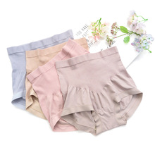 外贸日单再生纤维素无痕高腰收腹提臀大码女士内裤 透气修身无缝