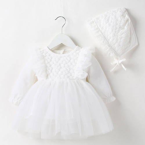 Baby Skirt Spring Autumn Winter Korean Version Girls Dress Fleece First Birthday Formal Dress Baby Girl Clothes Princess Dress Children