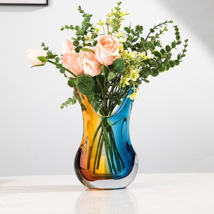 Light luxury internet celebrity glass vase ornaments