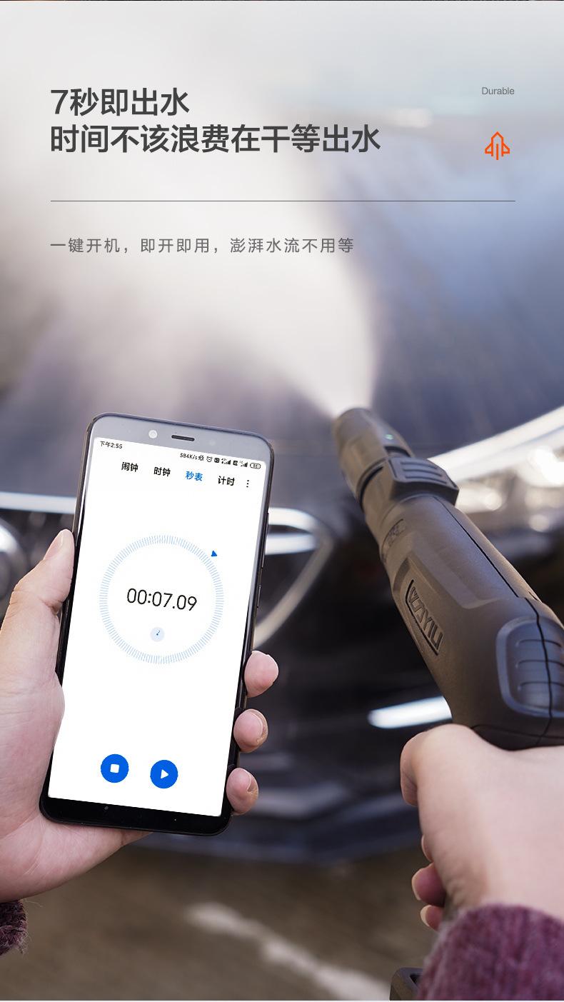 Yili car washer artifact high pressure water pump household 220V high power portable car brush tool cleaning machine water gun