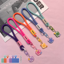 手机挂绳短款个性文字挂件可爱女英文手工编织手腕钥匙耳机情侣潮