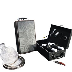 Bordeaux wine box manufacturer, two-packs of high-end red wine leather box, universal wine packaging box, red wine gift box