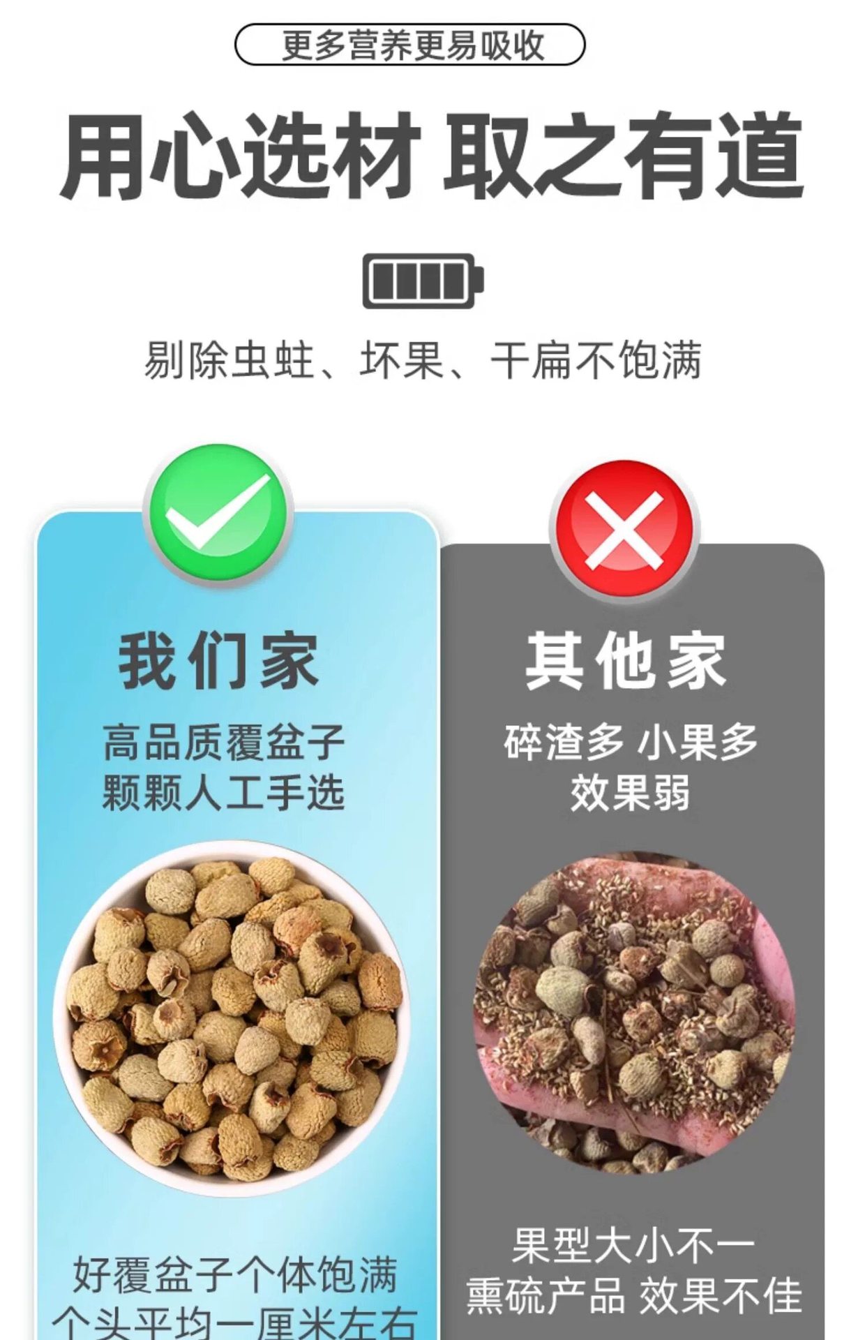 Wild Raspberry Dried Fruit Fu Pen Zi 500g Herbal Tea and Wine Ingredient quality and texture