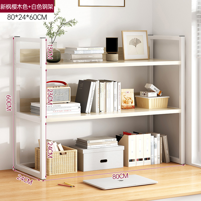 Estante simple de escritorio estante de almacenamiento de escritorio de oficina de hierro forjado pequeño estante de almacenamiento de escritorio de dormitorio de estudiantes