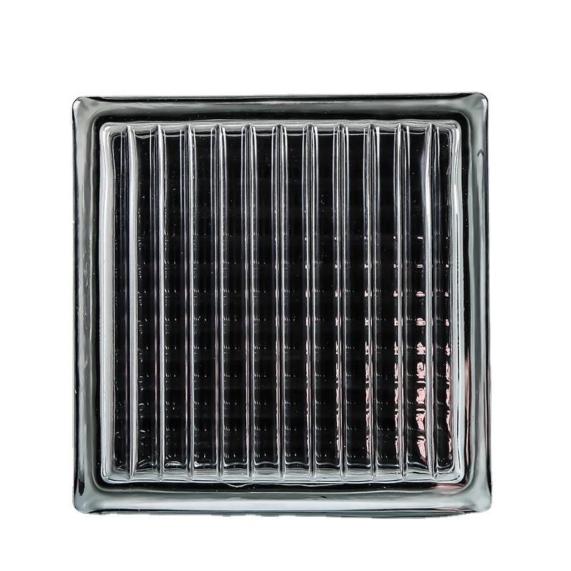 Ladrillos huecos, ladrillos de burbujas termofusibles, ladrillos de cristal esmerilado, ladrillos de vidrio, bloques de pared divisoria exterior cuadrados transparentes para entrada