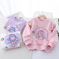 Women's Spring and Autumn Children's Clothing 2024 New Middle Children's Sweatshirt Cartoon Crew Neck Hoodie Sweatshirt for Kids