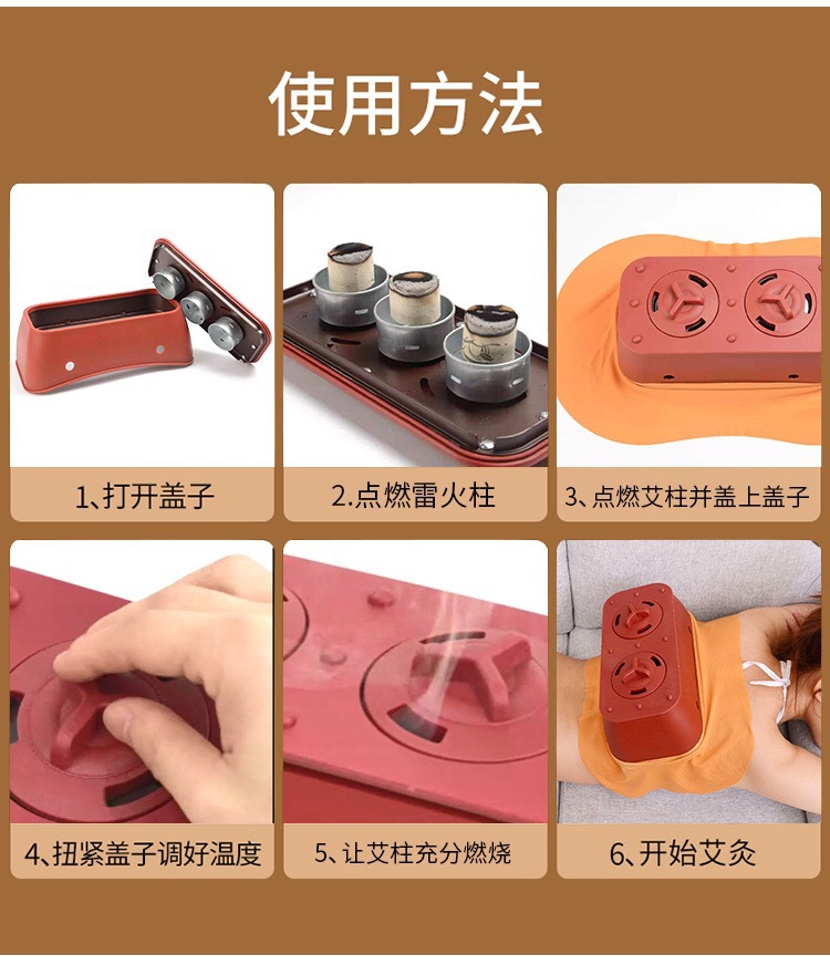 Portable Moxibustion Box Stainless Steel Chest Warming Device for Home and Spa Use in use