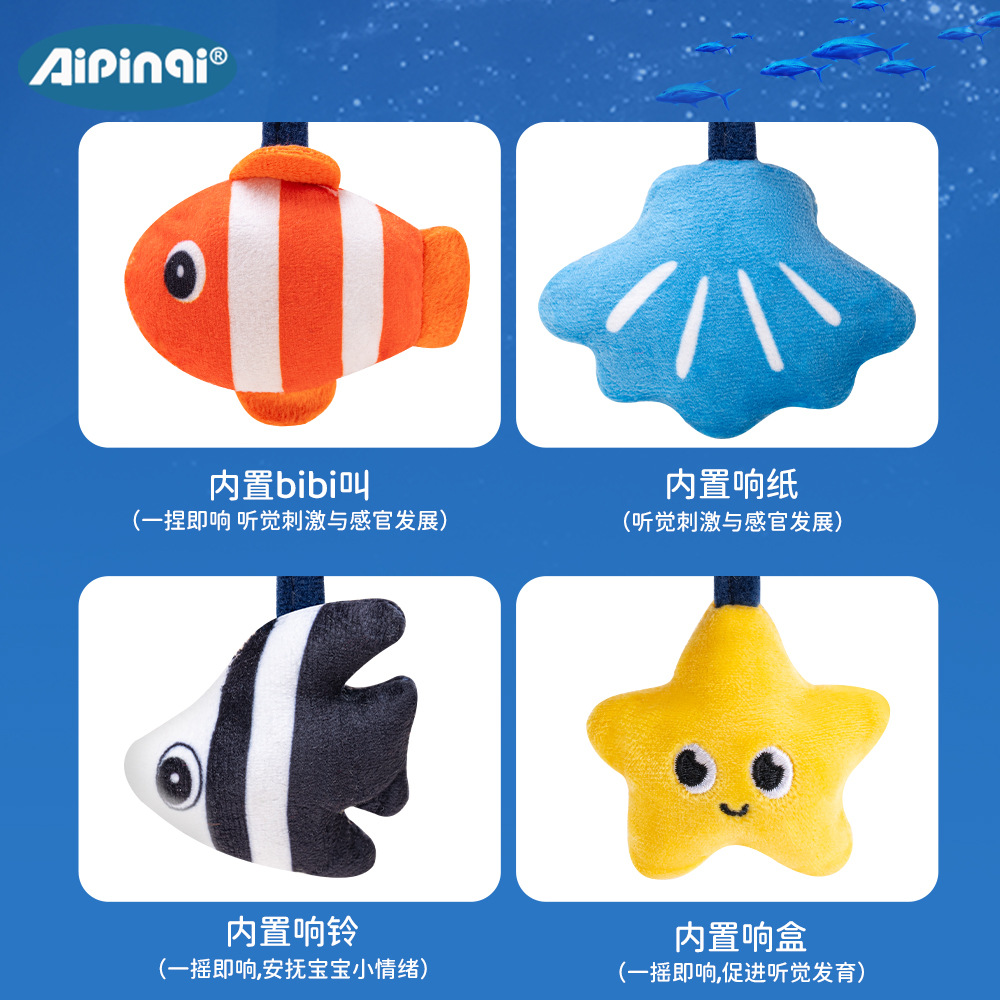Aipinqi coche multifuncional para bebés colgar pulpo visual tacto colgantes grandes juguetes de peluche para bebés en stock