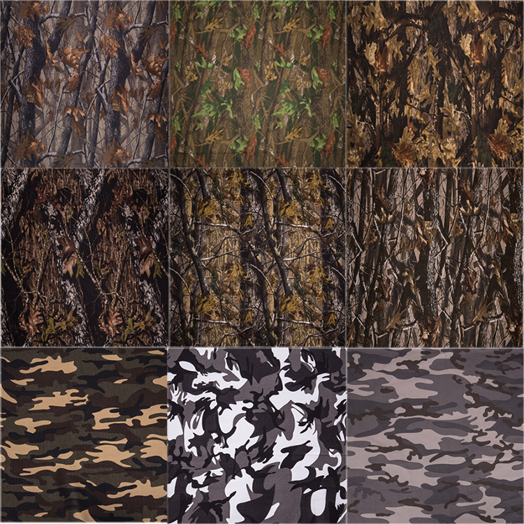 Impresión tejida 230gsm 100% algodón uniforme tela de camuflaje