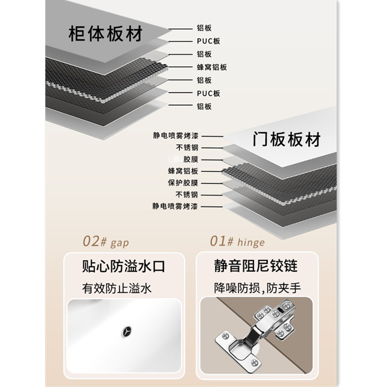 Cream-wind abeja de baño armario combinado baño pequeño lavabo lavabo lavabo integral lavabo lavabo lavabo