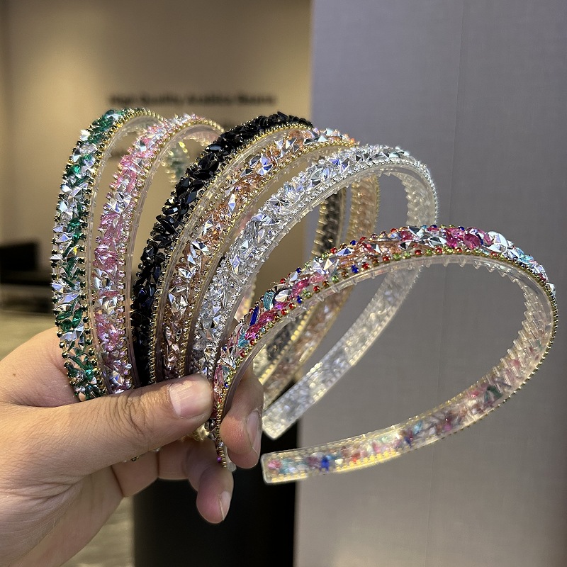 120g Weight Hair Band Hair Accessories Type 1 Piece Quantity Holiday, Daily Occasion Crystal Material Geometric Pattern All Seasons Season Women's Gender Vintage Style, Simple Style Style Vintage Style Simple Style Women's Geometric Crystal Hair Band 无