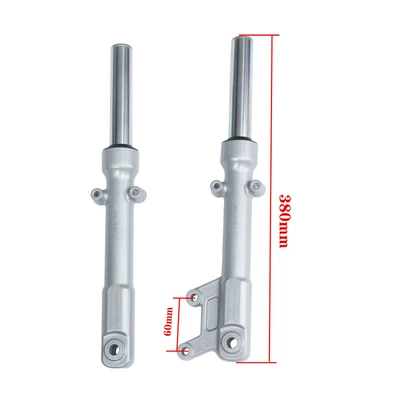 Motosiklet ləvazimatları və aksesuarları – Absorber - harley-front-reduction-total-length-385-silver-hole-spacing-60