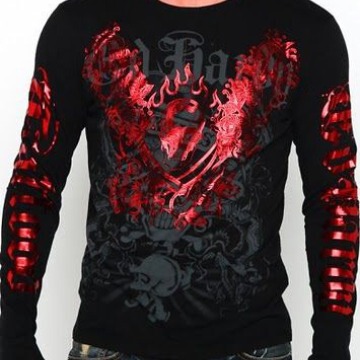 Supply EDHARDY new hot men's long sleeve T-shirt/ED HARDY men's long T
