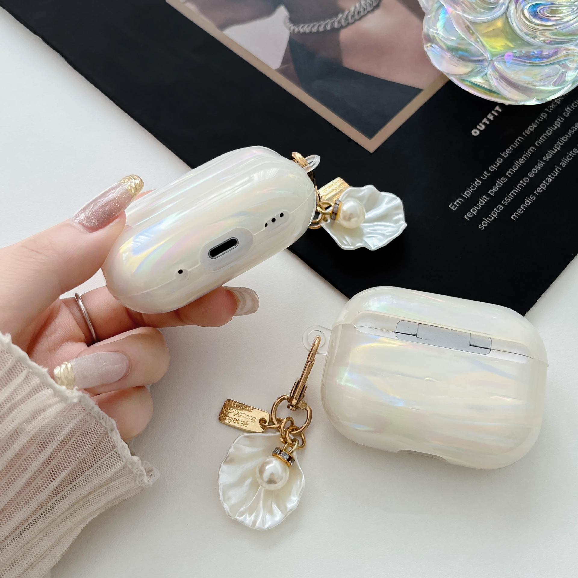 Защитный чехол для AirPods с имитацией перламутра Xingyue