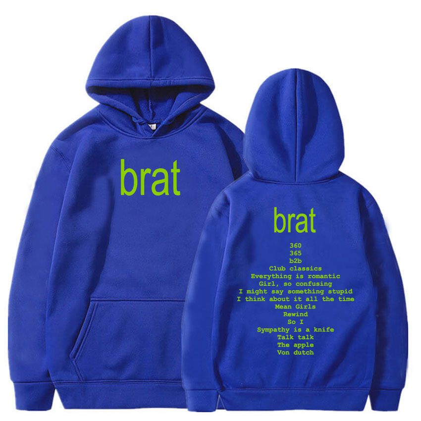 2024 Album Brat Graphic Printing Sudaderas Charli XCX Singer