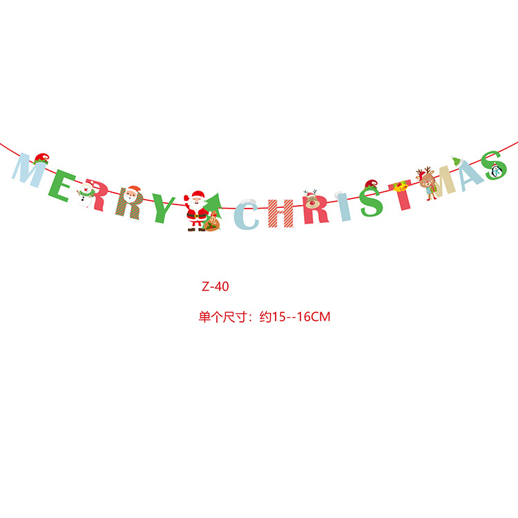 Nueva Navidad decoración suministros bandera tire bandera centro comercial tienda de los niños FIESTA DE Navidad escena adornos de diseño