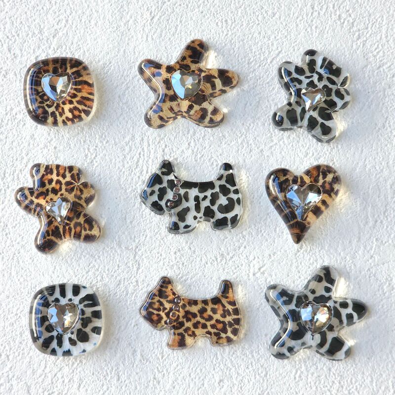 High-Transparency Korean-Style Niche Leopard Print Rhinestone Autumn and Winter Hairpin Claw Clip Scrunchie DIY Jewelry Accessory Materials Wholesale High-Transparency Korean-Style Niche Leopard Print Rhinestone Autumn and Winter Hairpin Claw Clip Scrunchie DIY Jewelry Accessory Materials Wholesale