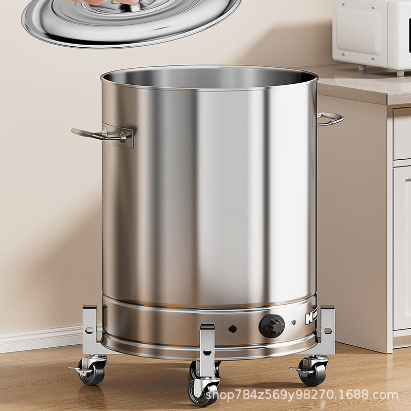 Thickened Stainless Steel Soup Bucket Rack Commercial Insulated Bucket Rack Water Bucket Milk Tea Bucket Base Bracket Fish Tank Rack Flower Pot Rack