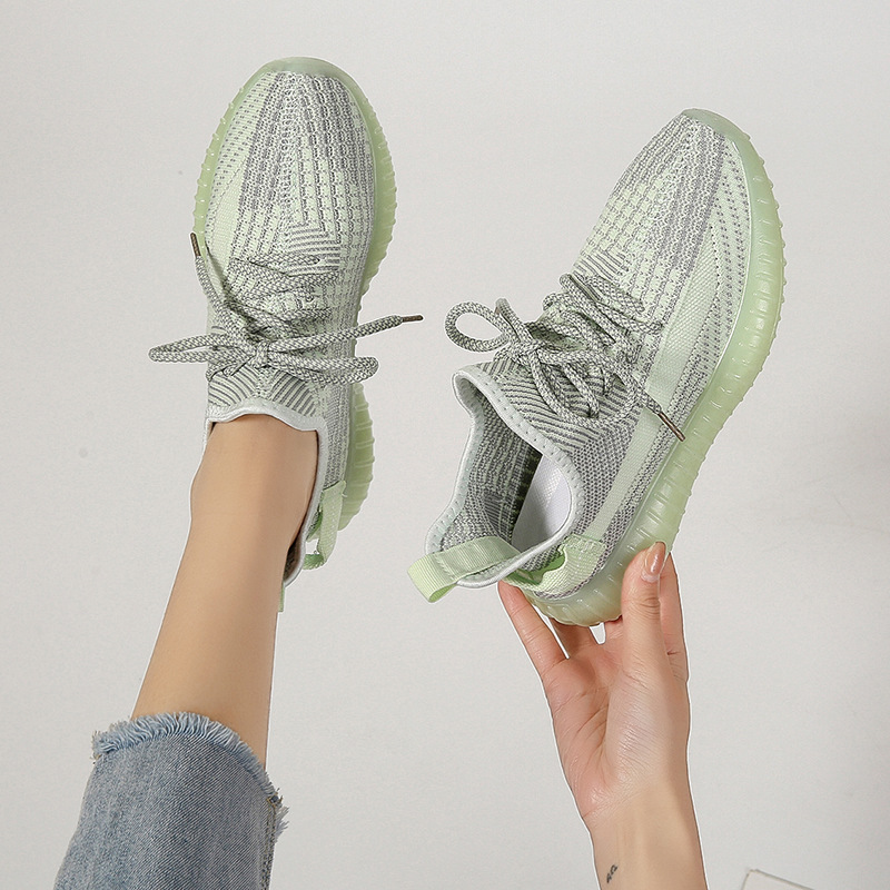 2024 nueva primavera volando zapatos de malla tejida de coco zapatos de mujer zapatos casuales transpirables de verano zapatillas versátiles zapatos de moda papá