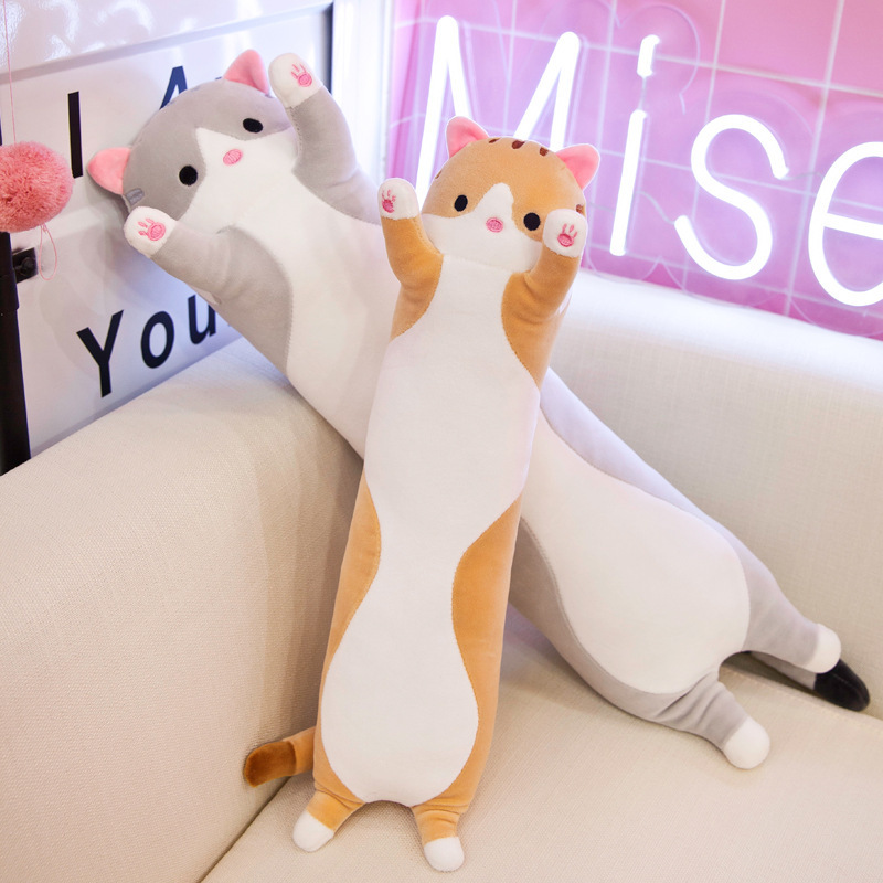 New long plush cat pillow toy, large cat sleeping doll, wholesale children's birthday gift 2