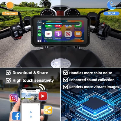 Motorcycle driving recorder Lens Dash Cam Wifi