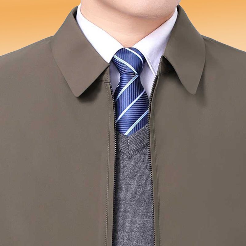 [깨진 크기 처리] 남자 봄 · 가을 자켓 코트 2024 새로운 중년 · 노인 캐주얼 옷깃 자켓 아빠