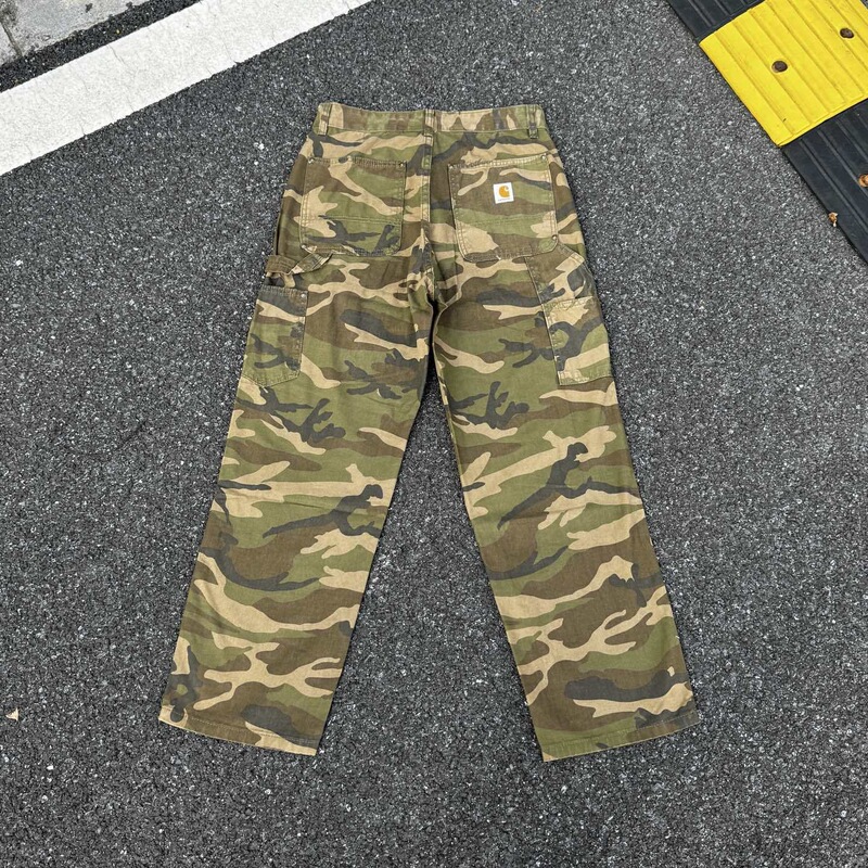 High-end Carhartt camouflage workwear-style jeans, versatile casual sports men's denim