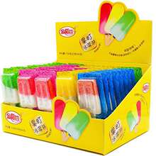 金稻谷果町冰淇淋造型雪糕软糖水果棒棒糖多口味儿童零食50根每盒