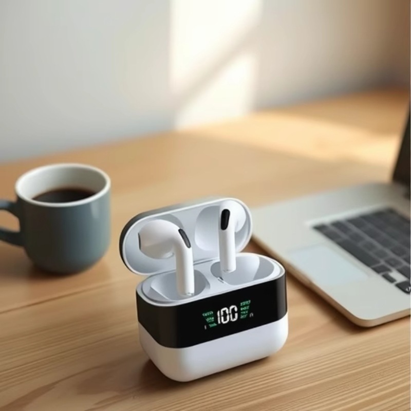 スマートワイヤレスデジタルディスプレイBluetoothイヤホン ステレオノイズキャンセリング 2025年新型 携帯電話・タブレット汎用 スポーツ タッチスクリーン対応|undefined