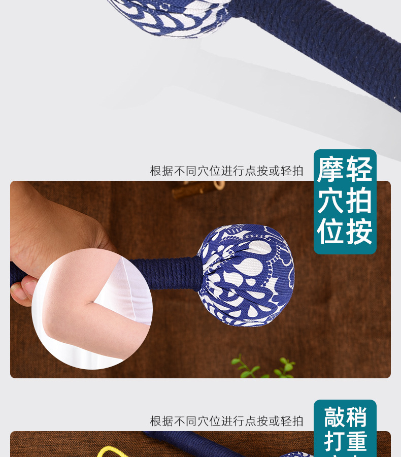 Handheld Moxa Massage Hammer Meridian Tapping Tool with Nanyang Mugwort Gift Box Set specifications