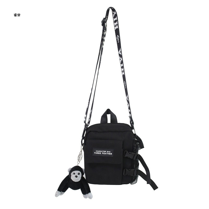 Bolso de hombro pequeño para hombres y mujeres bolso de estilo ins de alto valor para mujer nuevo estilo coreano casual Harajuku bolso de mensajero de hombro para mujer