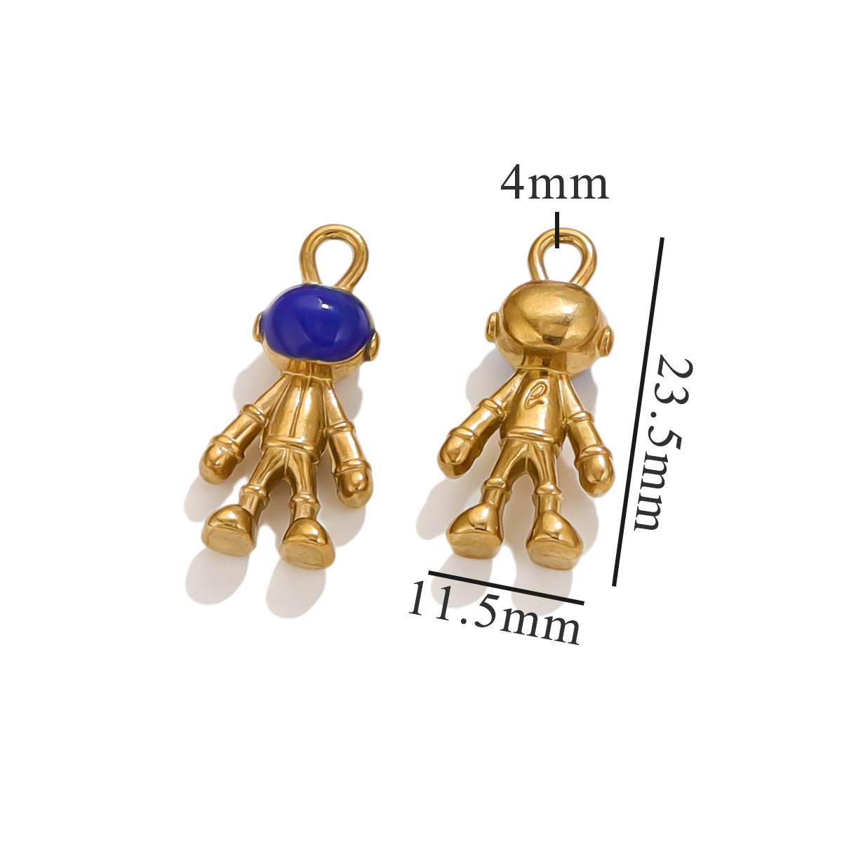 Acero inoxidable 3D lindos colgantes colgantes astronautas DIY esmalte goteo colgantes de color accesorios de joyería al por mayor