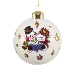 Cross-Border New Ceramic Christmas Ball DIY Ceramic Ball Christmas Tree Ornament Christmas Ceramic Ball Decorative Gift Hanging Ornament
