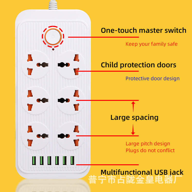 Plataforma de comercio electrónico de cobre productos de red transfronterizos USB TC PD socket de carga placa de enchufe caja de regalo