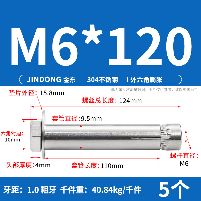 Анкерный болт All Directions M6*120 шестигранный