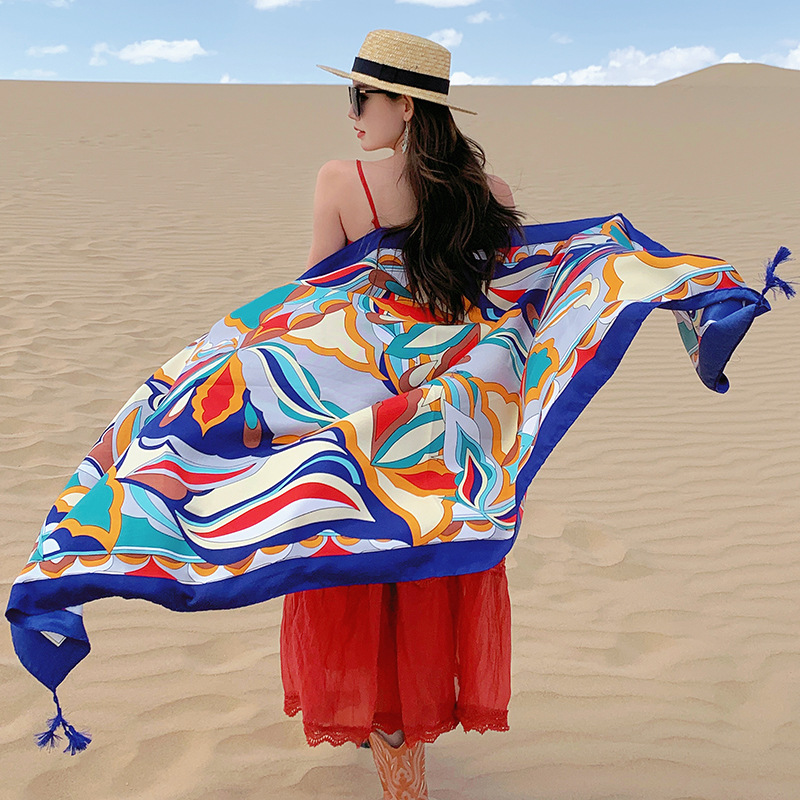 Women's Elegant Printing Cotton And Linen Shawl display picture 1