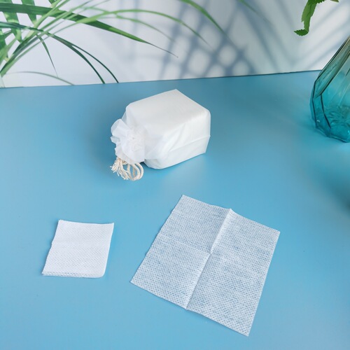 Mummy Wet Compress, Disposable Stretchable Cosmetics Cotton Pads, Water-Saving Thin Model Adhesive Skincare Cleansing & Makeup Removal Pads