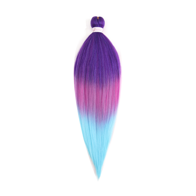 EZ Trenza PVC ignífugo a baja temperatura fibra multicolor flojo gran ganchillo de trenza fábrica de cabello recto un cabello