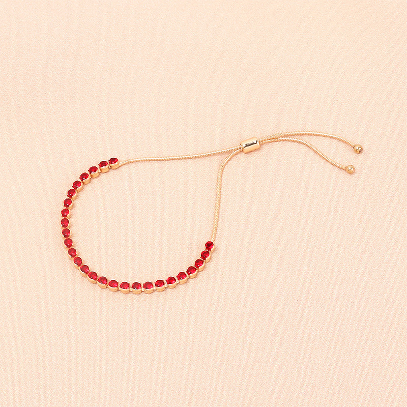 Sweet Solid Color Copper Bracelets Inlay Zircon Copper Bracelets