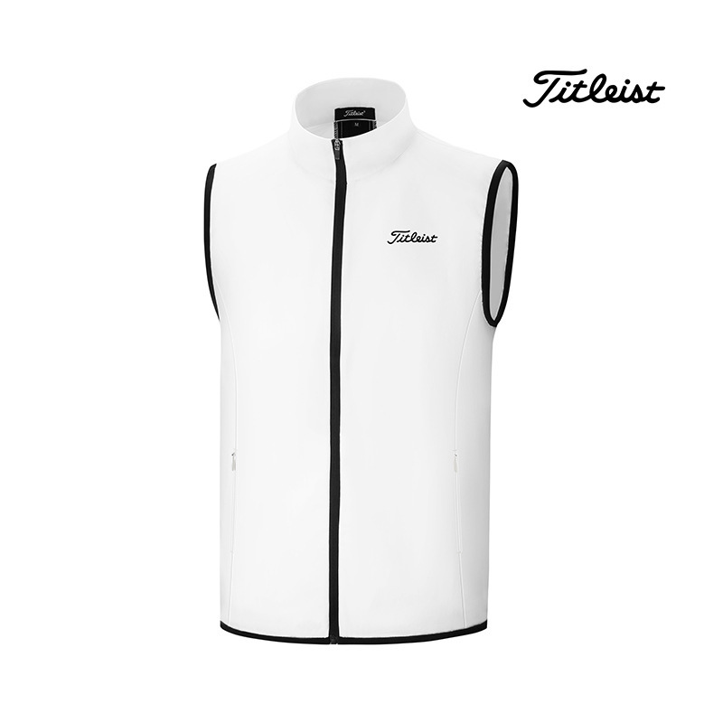 【Cross-Border】T Golf Vest for Men, Spring and Autumn Stretch Woven Golf Sports Thin Vest # 2501