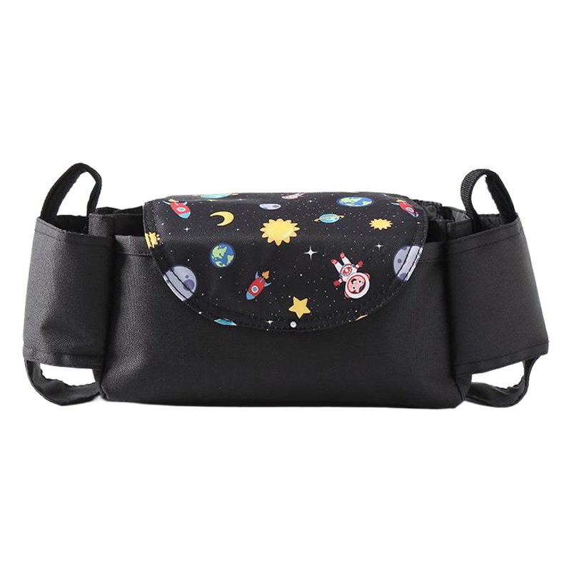 Cochecito de bebé bolsa de almacenamiento multifuncional biberón portavasos de agua cochecito de bebé bolsa de almacenamiento colgante azul Almacenamiento transfronterizo