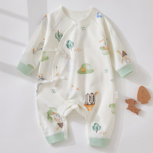 Newborn clothes, spring and autumn infant clothes, wholesale monk clothes, boneless lace-up butterfly clothes, baby clothes